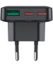 ACEFAST Ультра-тонкое зарядное устройство A100 PD65 W Gan 2 USBC/1 USB-A Ultra-Thin Charger EU. Цвет: черный