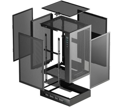Корпус для ПК DEEPCOOL Корпус MiniTower CH170 Digital черный (mini-ITX, без БП, 2xUSB3.0+USB3.2, no fan) (R-CH170-BKNPI0D-G-1)