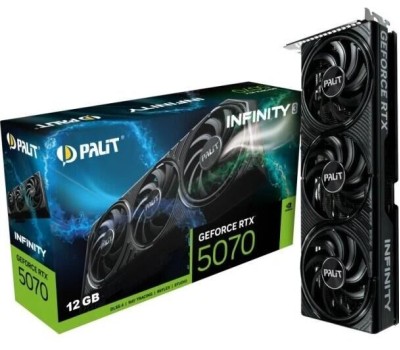 Видеокарта PALIT Видеокарта NVIDIA GeForce RTX 5070 PA-RTX5070 Infinity 3 12ГБ Infinity 3, GDDR7, Ret [ne75070019k9-gb2050s]