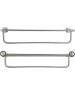 GFmark - Полка для полотенца с опорой, большая, из нержавеющей стали, с круглыми основаниями, цвет САТИН. 80142