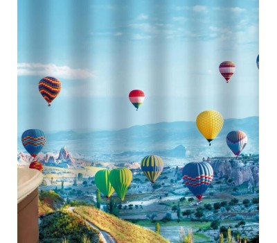 BRIMIX - Шторка в ванную комнату, фотопечать, ВОЗДУШНЫЙ ШАР 02-22