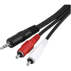 Кабель AUDIO 5BITES AC35J2R-020M AUDIO / 3.5 JACK M / 2*RCA M / STEREO / 2M