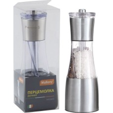 Перцемолка ручная MALLONY Перцемолка ручная PICCANTE, р-р 6,6*19,5 см, акрил, нерж сталь (003935)