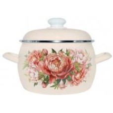 Кастрюля ЛЫСЬВА 4210АП2/4 Букет пионов эмал 2,0л