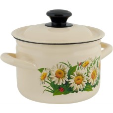 Кастрюля КМЗ 41704-122/6 эмал цил 3,0л с рис