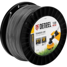 DENZEL Леска для триммера двухкомпонентная квадрат, 2,7мм х 138м, на DIN катушке EXTRA CORD 96819