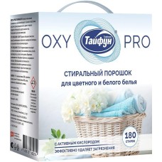 Стиральный порошок ТАЙФУН 182074 Стиральный порошок для цветного и белого белья с активным кислородом, 3,6 кг