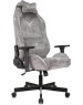 Кресло компьютерное игровое KNIGHT Кресло игровое N1 Fabric серый Light-19 с подголов. крестов. металл