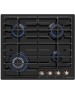 Варочная панель газовая MAUNFELD Газовая варочная панель EGHE.64.63CB.R/G, 4 конфорки, эмалированная сталь, черный