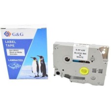 Картридж G&G Картридж GG-TZE221, 9мм, черный шрифт, белый фон, 8м ( GG-TZE221