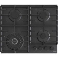 GORENJE Газовая варочная панель GW642SYB, 4 конфорки, эмалированная сталь, черный