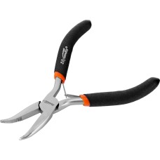 Длинногубцы SPARTA Длинногубцы изогнутые Mini, 130 мм, никелированные, авторазжим 17822