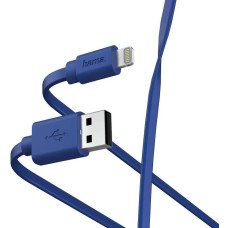 HAMA Кабель 00187232 USB (m)-Lightning (m) 1м синий плоский