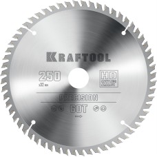 KRAFTOOL Precision, 250 х 32 мм, 60Т, пильный диск по дереву (36952-250-32)