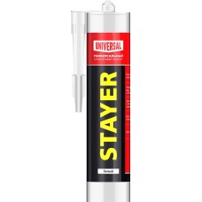 STAYER 260 мл, белый, силиконовый, универсальный герметик (41213-0)