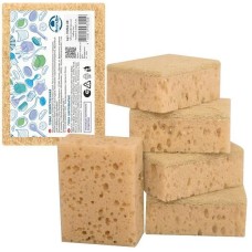 MULTIDOM Губка хозяйственная. Набор 5 шт. Размер 9,5х7х3,7 см (бежевый) ПМ62-68