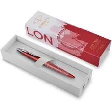PARKER Ручка шариковая Jotter Global Icons SE London K179 корп.красный металлик чернила синий коробка подарочная [2221603]