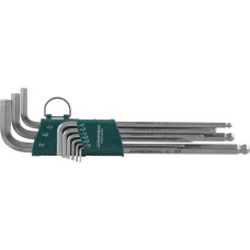 JONNESWAY Набор шестигранников дюймовых Extra Long с шаром 1/16-3/8 (9 шт) H06SA209S
