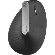 LOGITECH Мышь MX Vertical черный/серебристый оптическая 4000dpi беспров. BT/Radio USB 4but (910-005449)
