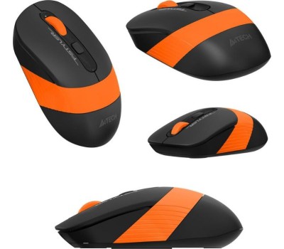 Мышь A4TECH Fstyler FG10 черный/оранжевый оптическая (2000dpi) беспроводная USB