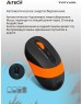 Мышь A4TECH Fstyler FG10 черный/оранжевый оптическая (2000dpi) беспроводная USB