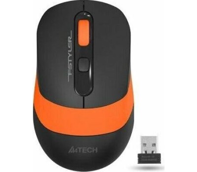 Мышь A4TECH Fstyler FG10 черный/оранжевый оптическая (2000dpi) беспроводная USB