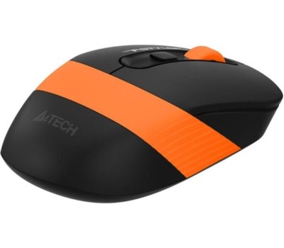 Мышь A4TECH Fstyler FG10 черный/оранжевый оптическая (2000dpi) беспроводная USB
