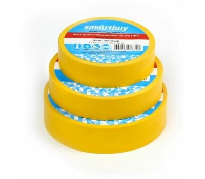 изолента SMARTBUY (SBE-IT-19-20-y) 0,18х19 мм - 20 м желтый