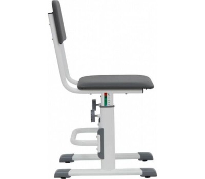 Стул POLINI Стул для школьника регулируемый Polini kids City / Polini kids Smart L, белый-серый (1кор.)