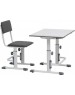 Стул POLINI Стул для школьника регулируемый Polini kids City / Polini kids Smart L, белый-серый (1кор.)