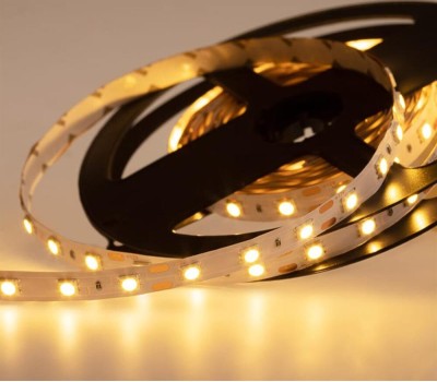 Лента светодиодная LAMPER (141-466) LED лента 5м открытая, 10 мм, IP23, SMD 5050, 60 LED/m, 12 V, цвет свечения теплый белый LAMPER