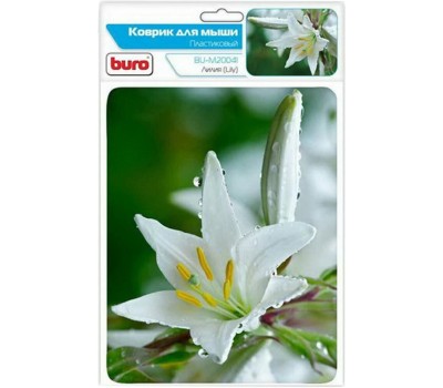 Коврик для мыши BURO BU-M20041 Мини рисунок/лилия 230x180x2мм