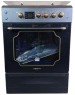 Комбинированная плита VESTA Valencia VGE 6042.1245678 Retro CHU черная матовая