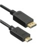 KINGPRICE Кабель KP-DP1.2-HD2.0-1.5m, DisplayPort (m) (прямой) - HDMI (m) (прямой), GOLD , круглое, 1.5м, черный