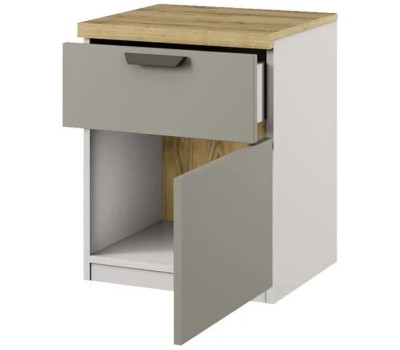 Модульная мебель АНРЭКС MODERN Тумба 1D1S. ПЕРС ЖЕМЧУГ/ИРЛ ЛИКЕР (1 кор.)