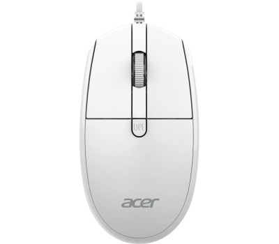 Мышь ACER Мышь проводная OMW401, оптическая, USB, 2000dpi, белый [zl.mceee.030]