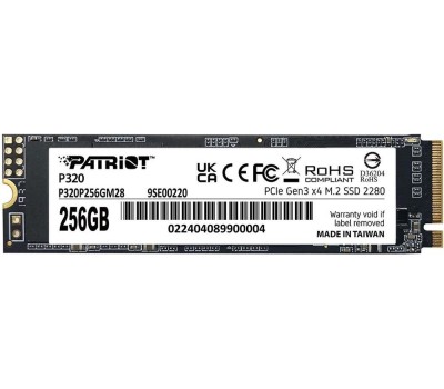 PATRIOT Накопитель SSD PCIe 3.0 x4 256GB P320P256GM28 P320 2280