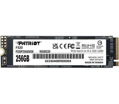 PATRIOT Накопитель SSD PCIe 3.0 x4 256GB P320P256GM28 P320 2280