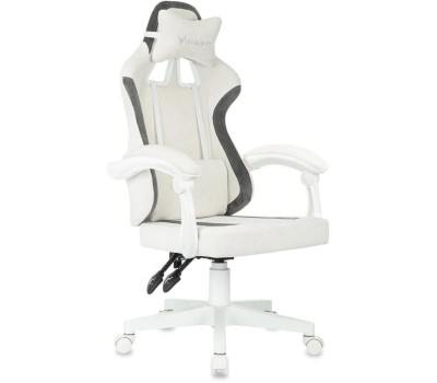 KNIGHT Кресло игровое Wolf WH молочный/серый крестов. пластик пластик белый