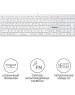 A4TECH Клавиатура Fstyler FX50, проводная, USB, ножничная, белый [fx50 white]