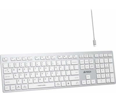 A4TECH Клавиатура Fstyler FX50, проводная, USB, ножничная, белый [fx50 white]
