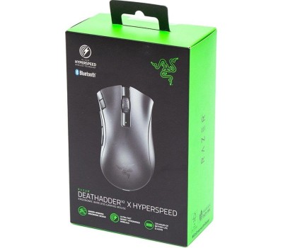 RAZER Мышь беспроводная DeathAdder V2 X HyperSpeed, игровая, Bluetooth/Радио, оптическая, USB, 14000dpi, черный [rz01-04130100-r3g1]
