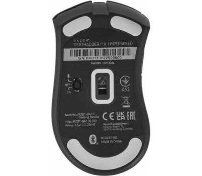 RAZER Мышь беспроводная DeathAdder V2 X HyperSpeed, игровая, Bluetooth/Радио, оптическая, USB, 14000dpi, черный [rz01-04130100-r3g1]
