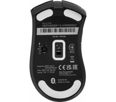 RAZER Мышь беспроводная DeathAdder V2 X HyperSpeed, игровая, Bluetooth/Радио, оптическая, USB, 14000dpi, черный [rz01-04130100-r3g1]