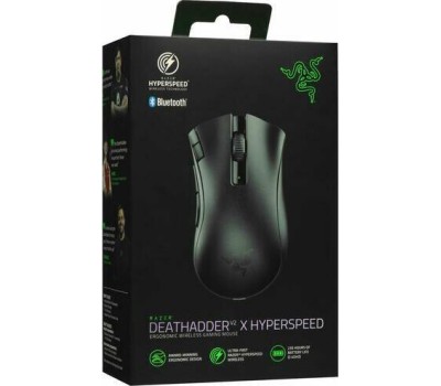 RAZER Мышь беспроводная DeathAdder V2 X HyperSpeed, игровая, Bluetooth/Радио, оптическая, USB, 14000dpi, черный [rz01-04130100-r3g1]
