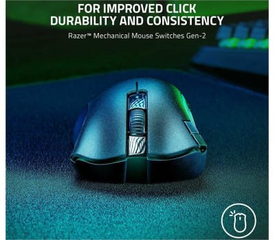 RAZER Мышь беспроводная DeathAdder V2 X HyperSpeed, игровая, Bluetooth/Радио, оптическая, USB, 14000dpi, черный [rz01-04130100-r3g1]