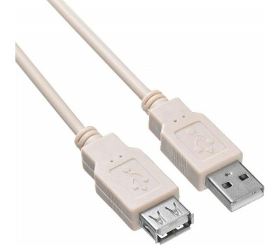 BURO Кабель USB2.0 USB A(m) - USB A(f), ферритовый фильтр , 1.8м, серый [usb2.0-am-af-1.8m-mg]