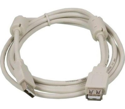 BURO Кабель USB2.0 USB A(m) - USB A(f), ферритовый фильтр , 1.8м, серый [usb2.0-am-af-1.8m-mg]