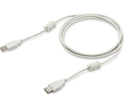 BURO Кабель USB2.0 USB A(m) - USB A(f), ферритовый фильтр , 1.8м, серый [usb2.0-am-af-1.8m-mg]