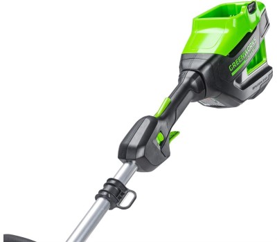Триммер электрический GREENWORKS Триммер электрический 2110607UB, аккумуляторный, 82В, 5Ач, с ЗУ
